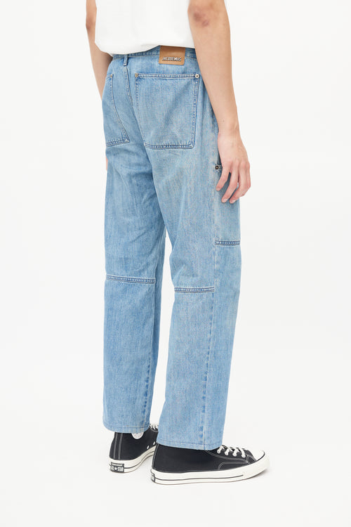 Jacquemus Blue Le Gadjo Cargo Denim Jeans