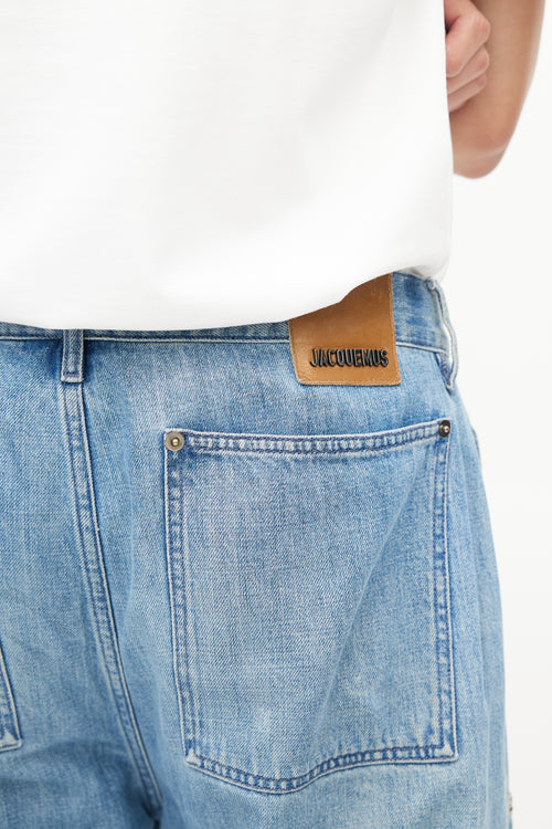 Jacquemus Blue Le Gadjo Cargo Denim Jeans