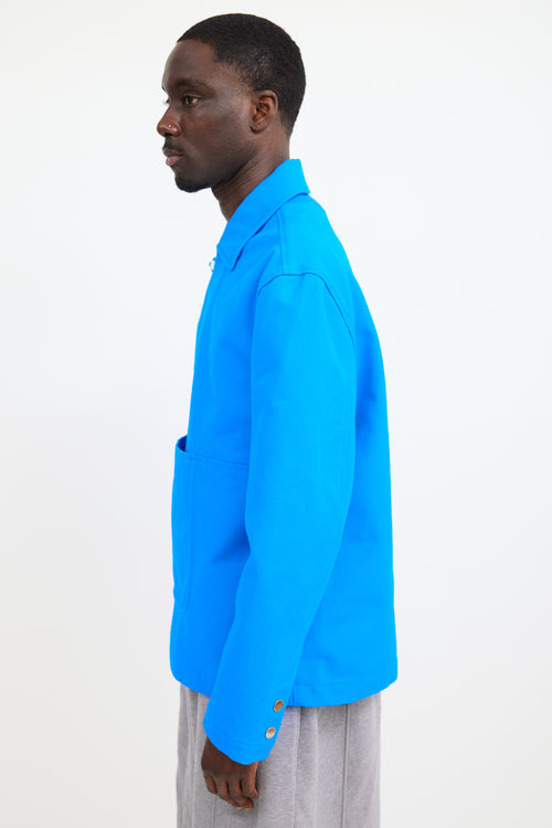 Jacquemus Blue 
Silver Le Splash Jacket