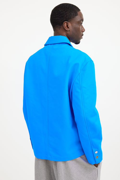 Jacquemus Blue 
Silver Le Splash Jacket