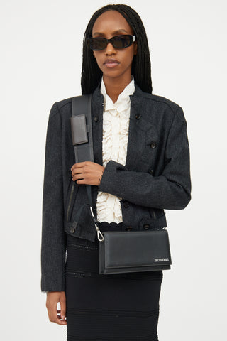 Jacquemus Black Leather Le Bambino Bag