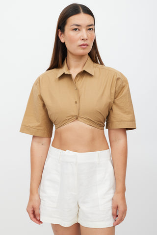 Jacquemus Brown La Montagne Cropped Shirt