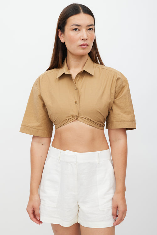 Jacquemus Brown La Montagne Cropped Shirt