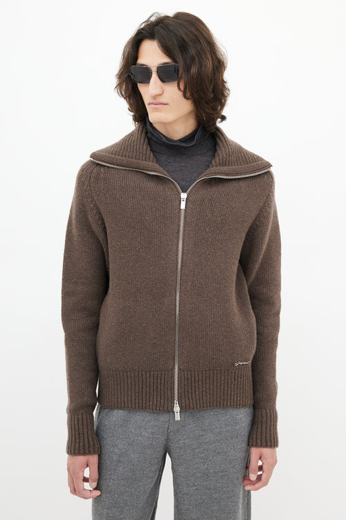 Jacquemus Brown Wool Knit Sweater