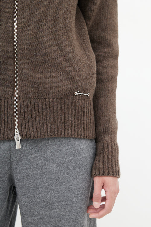 Jacquemus Brown Wool Knit Sweater