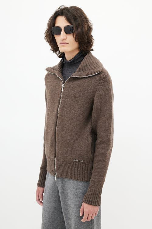 Jacquemus Brown Wool Knit Sweater