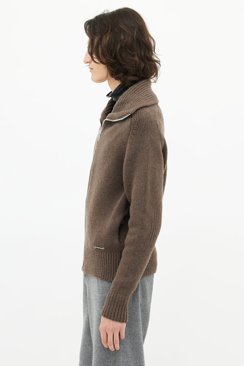 Jacquemus Brown Wool Knit Sweater