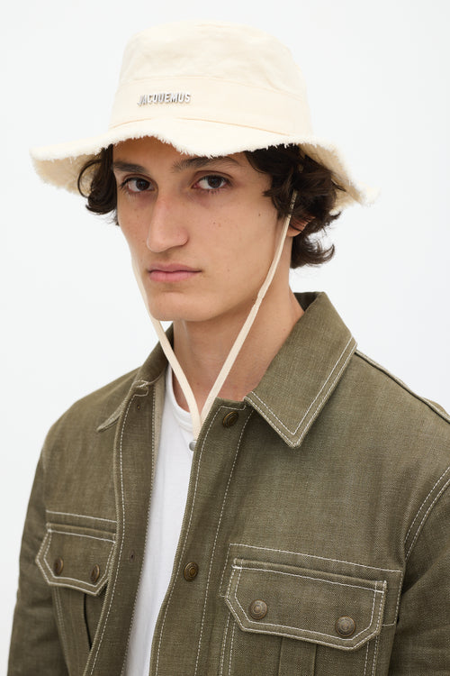 Jacquemus Cream Le Bob Artichaut Bucket Hat