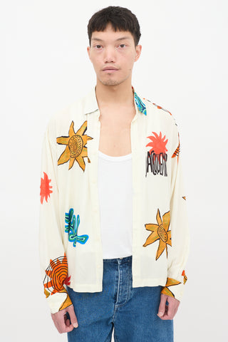 Jacquemus Cream 
Multicolour La Chemise Baou Printed Shirt