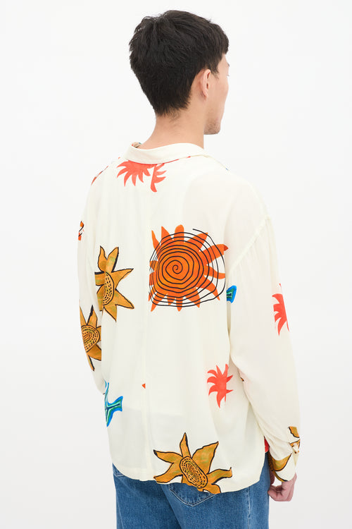 Jacquemus Cream 
Multicolour La Chemise Baou Printed Shirt