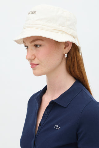 Jacquemus Cream Cotton Le Bob Gadjo Bucket Hat