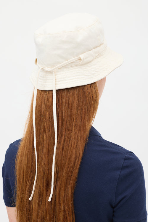 Jacquemus Cream Cotton Le Bob Gadjo Bucket Hat