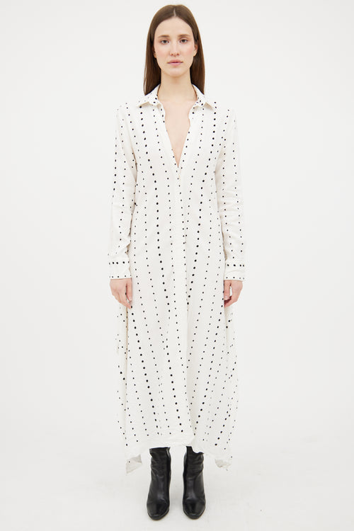 Jacquemus White 
Black Le Souk Polka Dot Dress