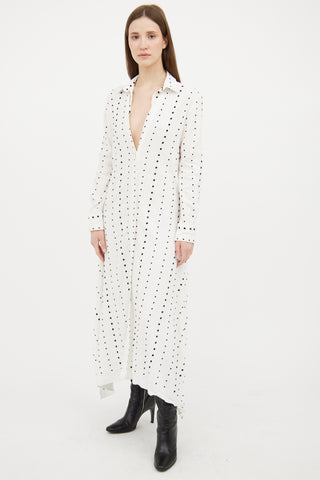 Jacquemus White 
Black Le Souk Polka Dot Dress