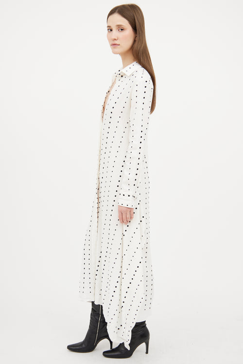 Jacquemus White 
Black Le Souk Polka Dot Dress