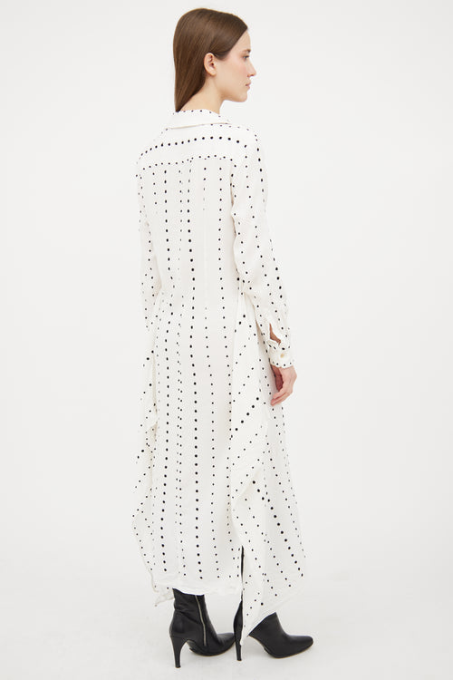 Jacquemus White 
Black Le Souk Polka Dot Dress