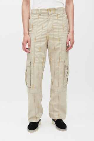 Jacquemus FW 2019 Le Meunier Beige Embroidered Cargo Pant