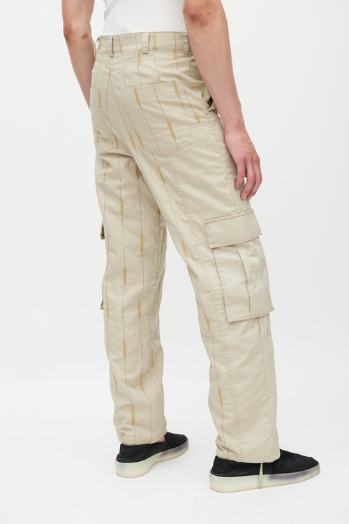 Jacquemus FW 2019 Le Meunier Beige Embroidered Cargo Pant