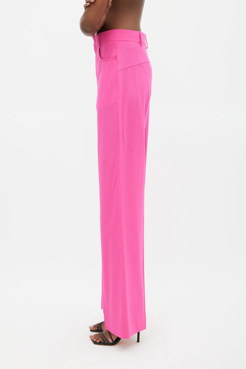 Jacquemus Fuchsia Le Papier High Waist Trouser