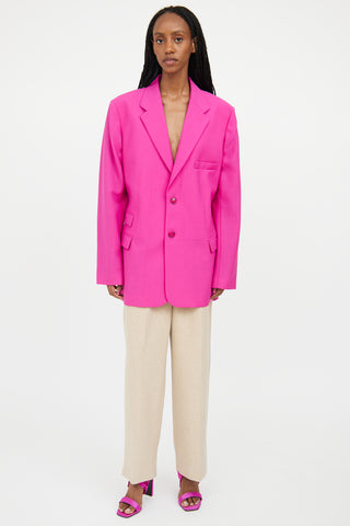 Jacquemus Pink La Riviera Wool Blazer