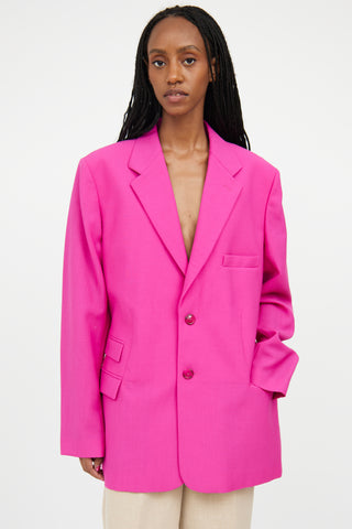 Jacquemus Pink La Riviera Wool Blazer