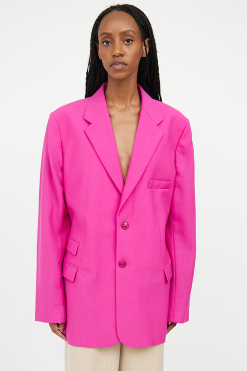 Jacquemus Pink La Riviera Wool Blazer