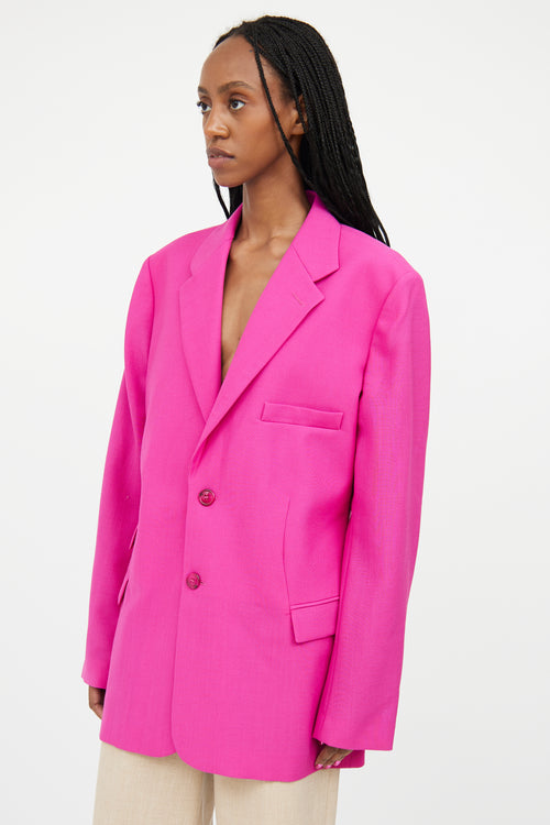 Jacquemus Pink La Riviera Wool Blazer