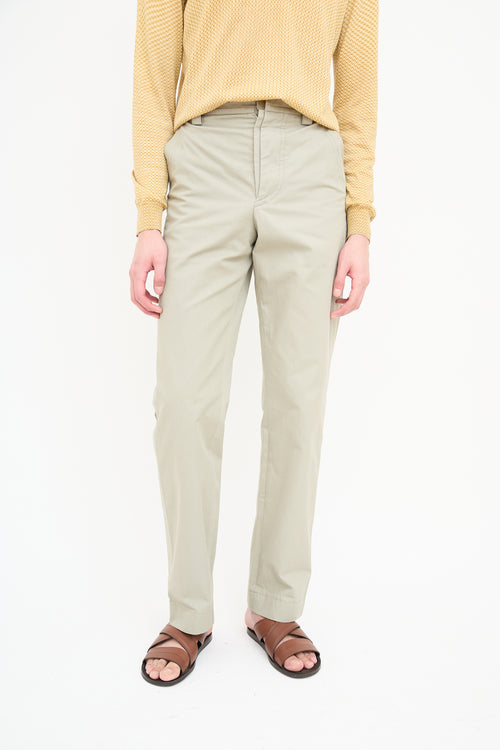 Jacquemus Khaki Green Double Placket Trouser