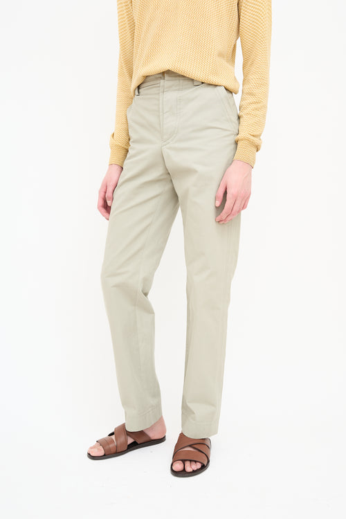 Jacquemus Khaki Green Double Placket Trouser