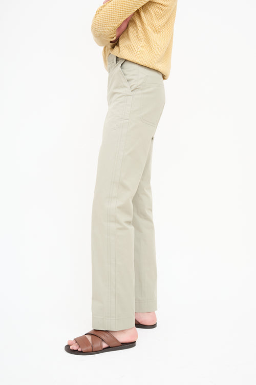 Jacquemus Khaki Green Double Placket Trouser