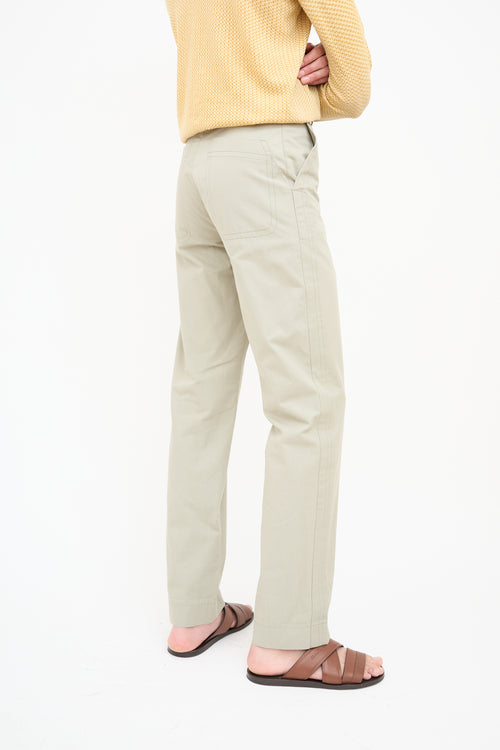 Jacquemus Khaki Green Double Placket Trouser