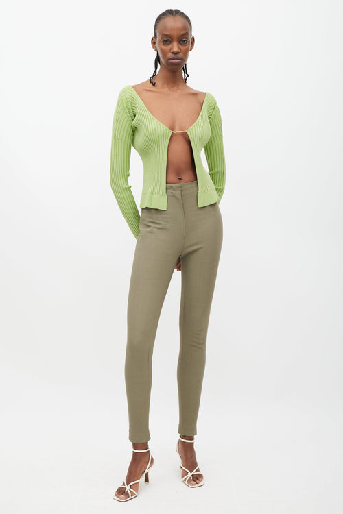 Jacquemus La Maille Pralù Longue Green  Cardigan