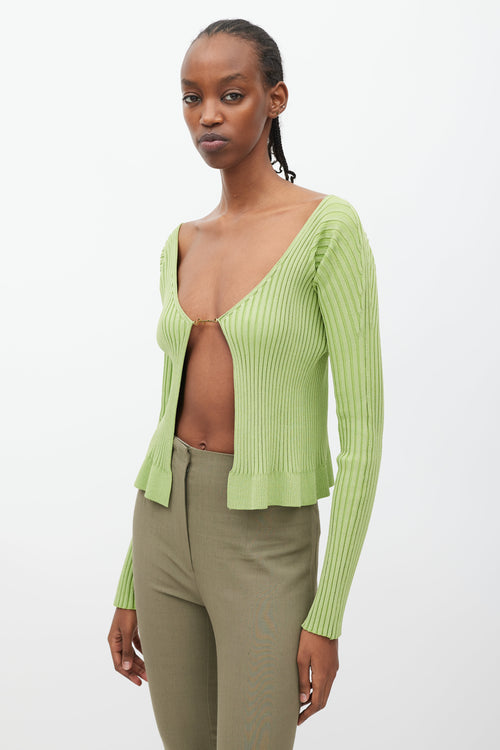 Jacquemus La Maille Pralù Longue Green  Cardigan