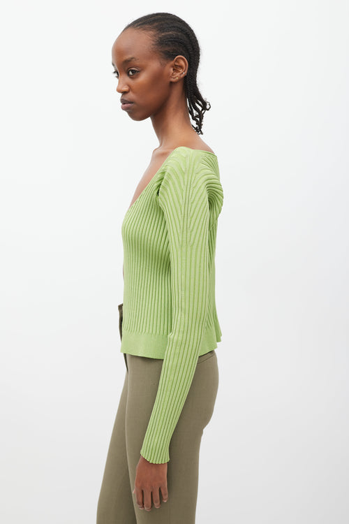 Jacquemus La Maille Pralù Longue Green  Cardigan