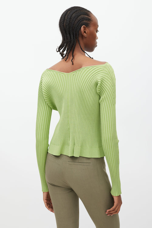 Jacquemus La Maille Pralù Longue Green  Cardigan