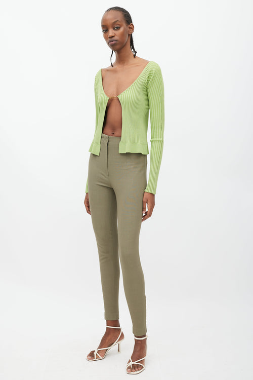 Jacquemus La Montagne Khaki Green Tapered Trouser