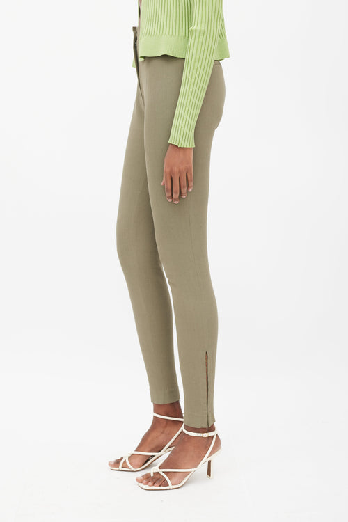 Jacquemus La Montagne Khaki Green Tapered Trouser