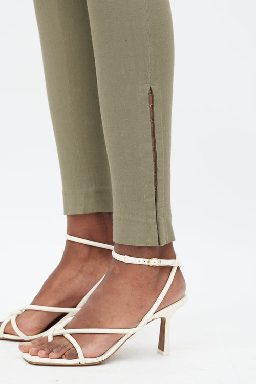 Jacquemus La Montagne Khaki Green Tapered Trouser