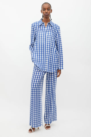 Jacquemus Le Splash Blue 
White Gingham Co-Ord Set