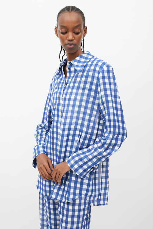 Jacquemus Le Splash Blue 
White Gingham Co-Ord Set