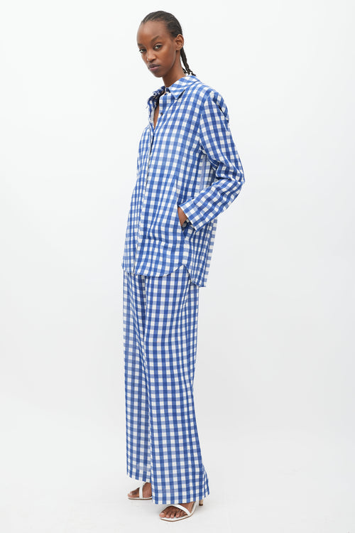 Jacquemus Le Splash Blue 
White Gingham Co-Ord Set