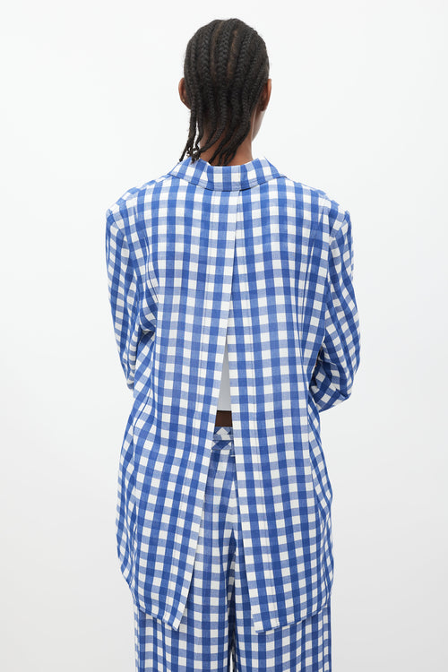 Jacquemus Le Splash Blue 
White Gingham Co-Ord Set