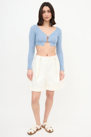 Jacquemus Mohair Alzou Cropped Cardigan