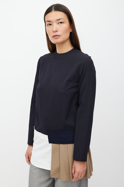 Jacquemus Navy 
Multicolour L
Enfant Asymmetrical Dress