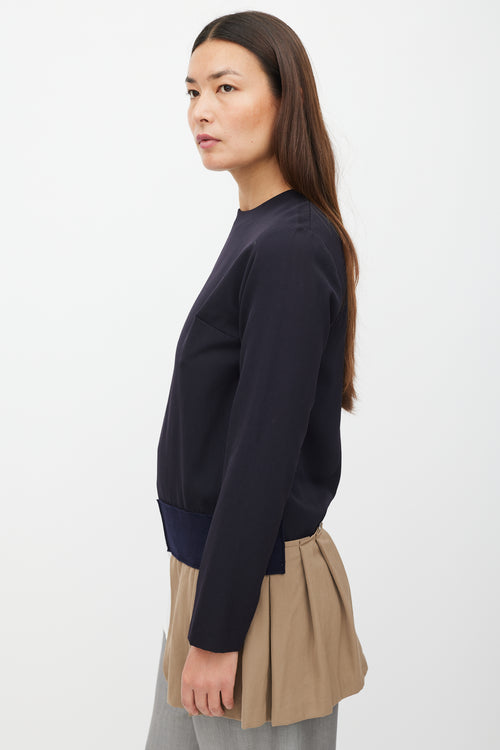 Jacquemus Navy 
Multicolour L
Enfant Asymmetrical Dress