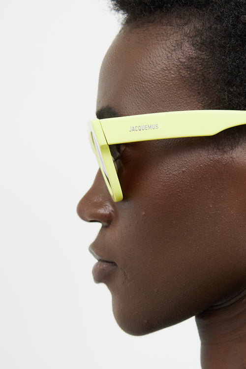 Jacquemus Yellow Neon Nocio Sunglasses