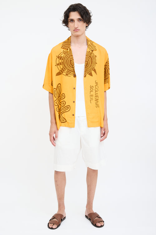 Jacquemus Orange La Chemise Jean Printed Shirt