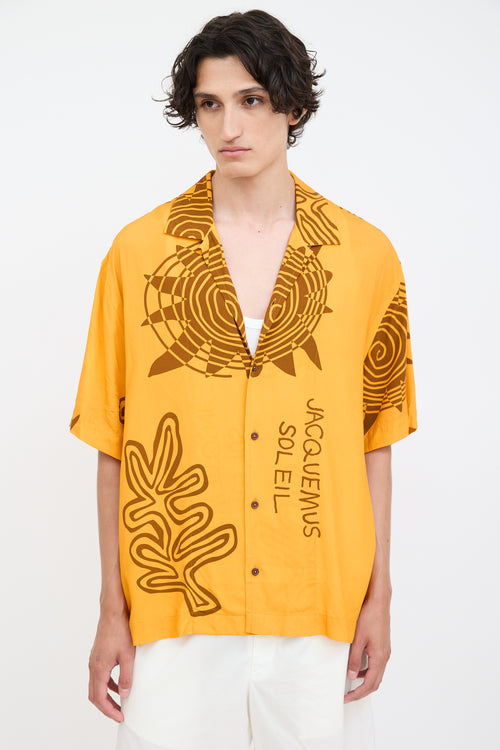 Jacquemus Orange La Chemise Jean Printed Shirt