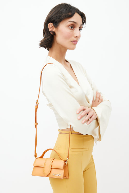 Jacquemus Orange Le Raphia Le Bambino Crossbody Bag