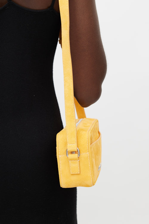 Jacquemus Orange Suede Le Baneto Crossbody Bag